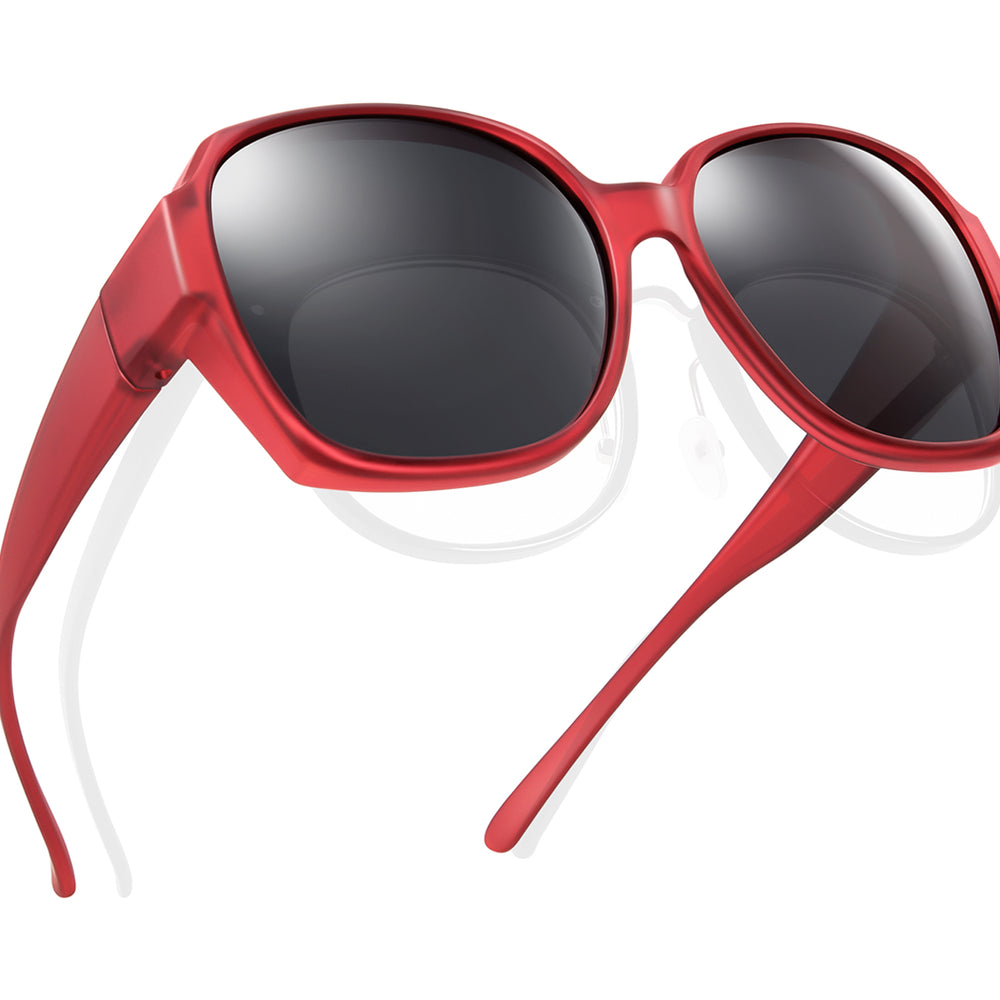 
                      
                        Polarized Sunglasses Fit Over Glasses for Women Oversized Square Ladies Shades with UV400 Protection
                      
                    