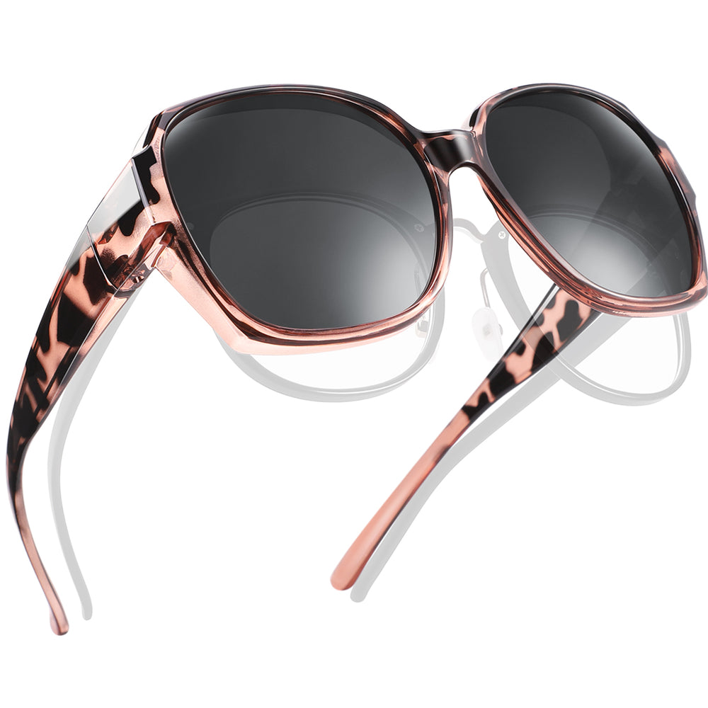 
                      
                        Polarized Sunglasses Fit Over Glasses for Women Oversized Square Ladies Shades with UV400 Protection
                      
                    