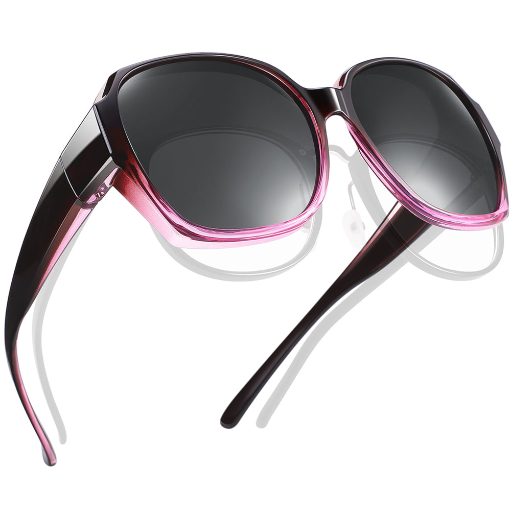 
                      
                        Polarized Sunglasses Fit Over Glasses for Women Oversized Square Ladies Shades with UV400 Protection
                      
                    