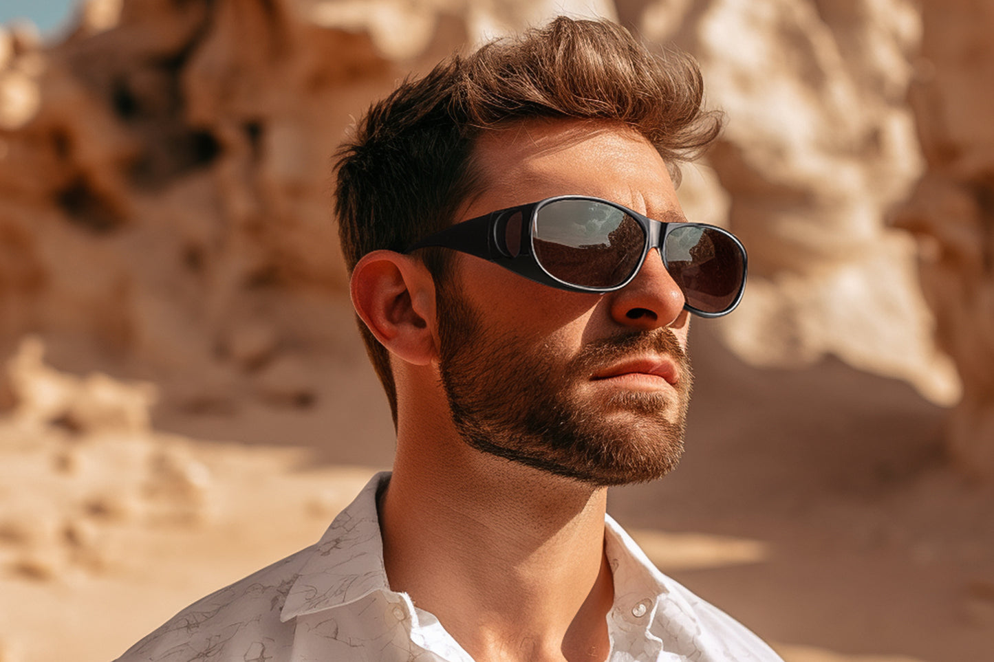 Fit Over Wrap Sunglasses Polarized Wear Over Eyeglasses丨Side Lens 2502