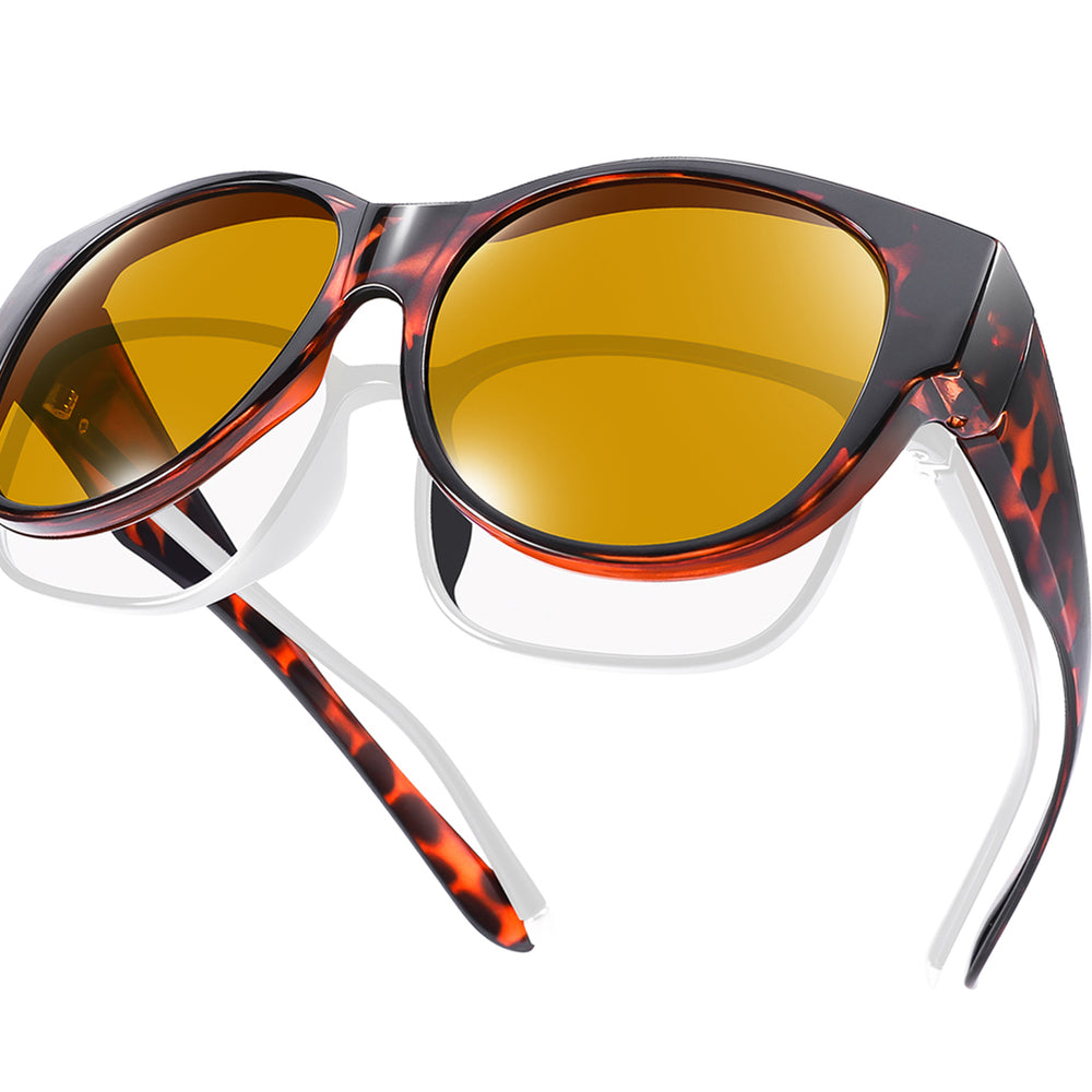 
                      
                        TINHAO Fit Over Glasses Sunglasses for Women Men Large Cat Eye Sunglasses Polarized 100% UV400
                      
                    