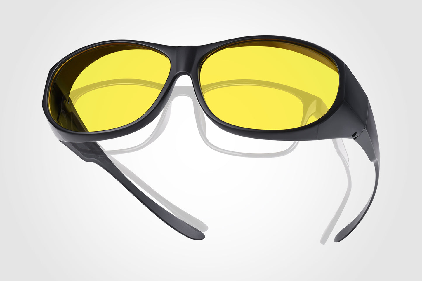 TINHAO HD Polarized Night Driving Glasses Fit Over Glasses for Men & Women Yellow Night Vision Glasses for Driving DY018