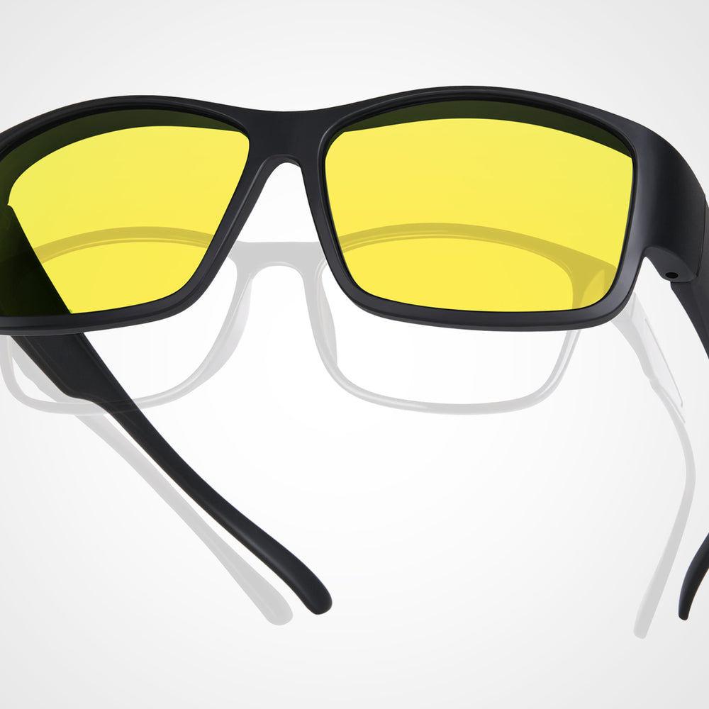 
                      
                        TINHAO HD Polarized Night Driving Glasses Fit Over Glasses for Men & Women Yellow Night Vision Glasses for Driving DY025
                      
                    