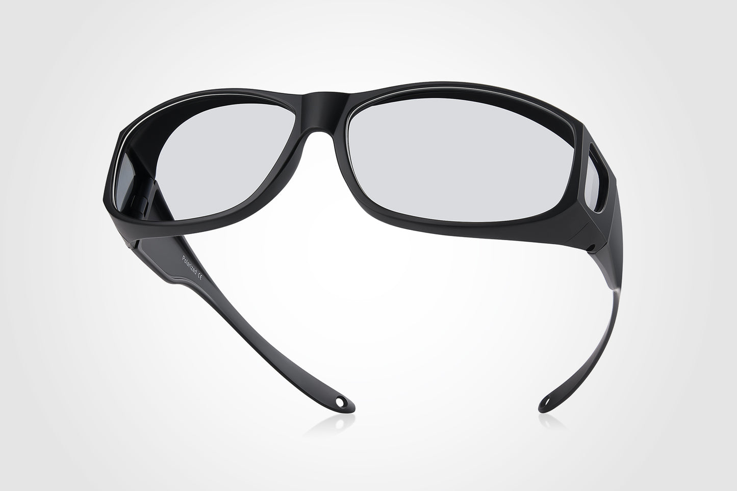 TINHAO Photochromic Polarized Fit Over Sunglasses Anti Glare UV400 Blue Light Blocking Over Prescription Glasses Sunglasses for Men Women Lightweight TR90 Wraparound Driving Fishing Cycling Eyewear