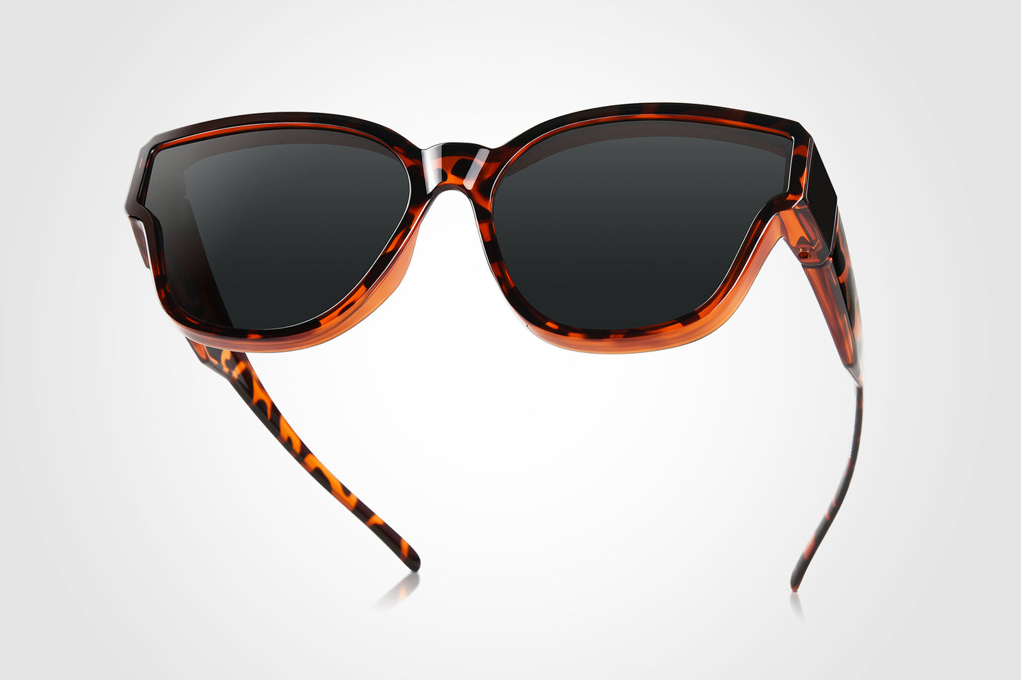 TINHAO Fit Over Glasses Sunglasses For Women Trendy Cat Eye Polarized Go Over Glass Sunglasses UV400 Protection