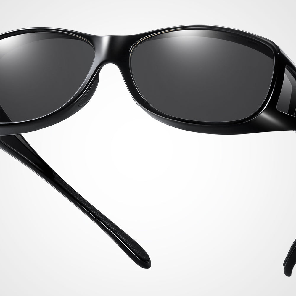 Fit Over Glasses Sunglasses Wrap Around Polarized Sunglasses for Men Women with UV400 Protection for Driving
