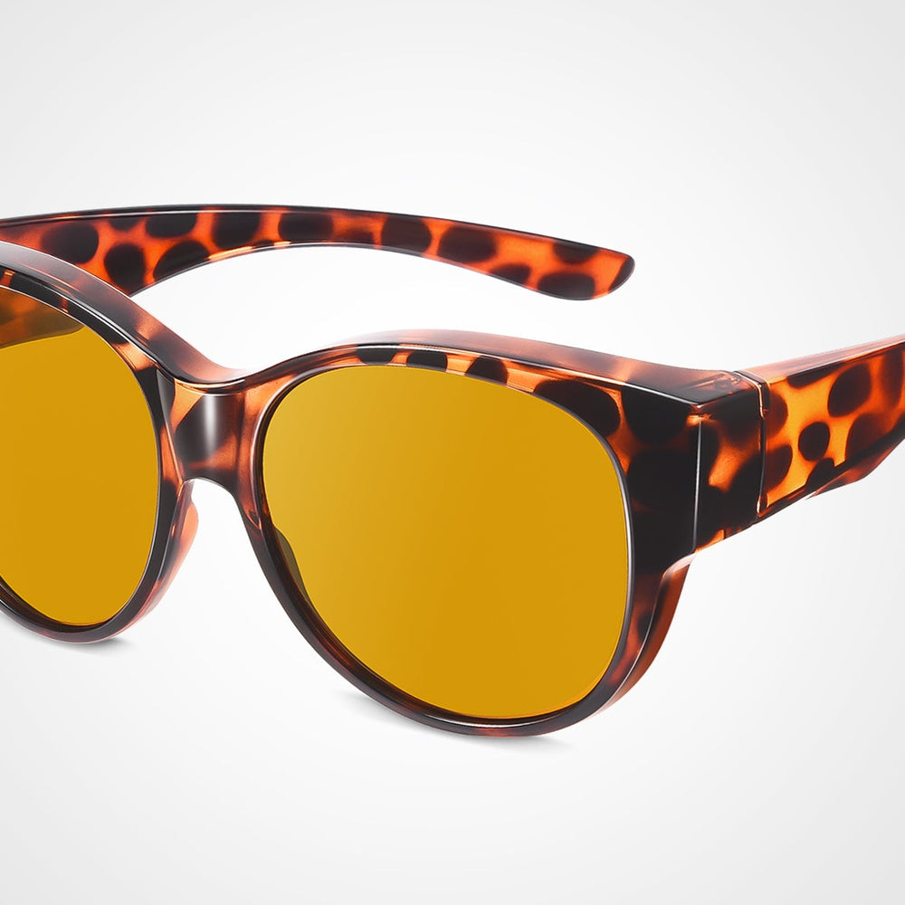 Fit over sunglasses丨Cat eye Leopard Brown Lens 5779